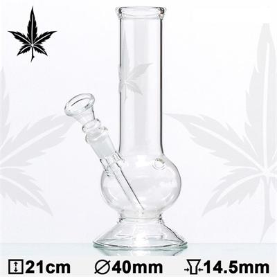 BONG CRISTAL HOJA CHORRO DE ARENA 21 cm