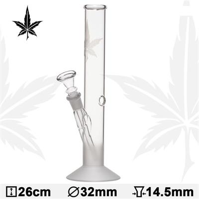 BONG CRISTAL HOJA CHORRO DE ARENA 26 cm