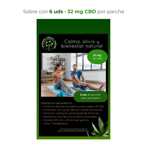SOBRE 12 PARCHES CBD 32mg