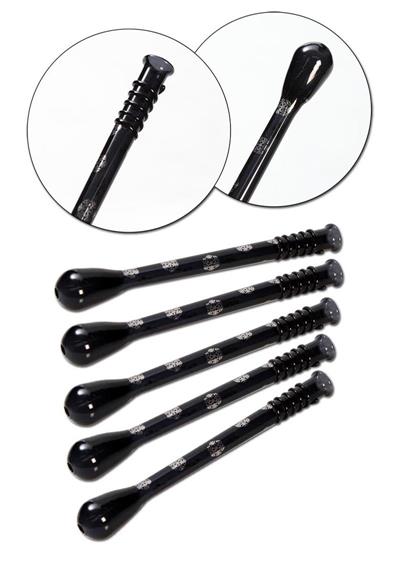 TIRADOR CRISTAL NEGRO CON ESPIRAL